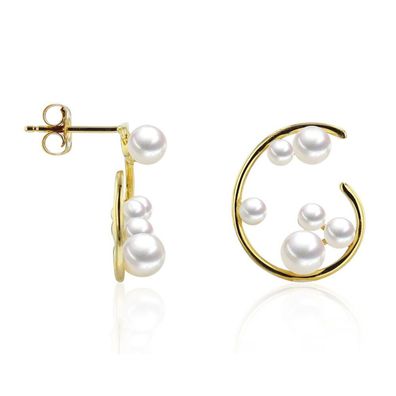 Luna-Pearls - 311.2070 - Ohrstecker - Damen - 585 Gelbgold - Süßwasser-Zuchtperle