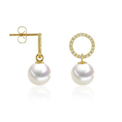 Luna-Pearls - 312.1688 - Ohrhänger - Damen - 585 Gelbgold - Brill. H-SI 0.18ct