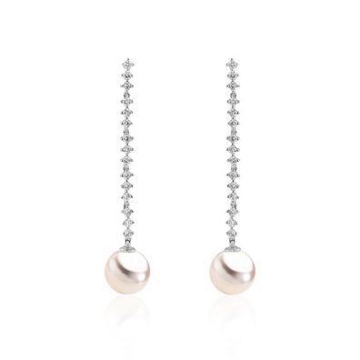 Luna-Pearls - 312.1689 - Ohrhänger - Damen - 750 Weißgold - Brill. H-SI 0.45ct