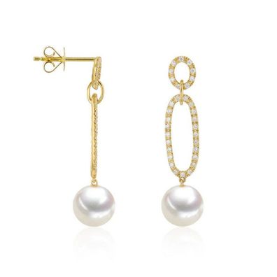 Luna-Pearls - 312.1684 - Ohrhänger - Damen - 585 Gelbgold - Brill. H-SI 0.22ct