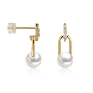 Luna-Pearls - 312.1669 - Ohrhänger - Damen - 750 Gelbgold - Brill. H-SI 0.06ct