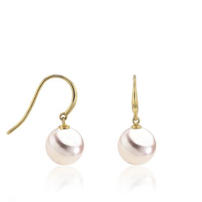 Luna-Pearls - 310.0830 - Ohrhaken - Damen - 585 Gelbgold - Akoya-Zuchtperle 8.5-9mm