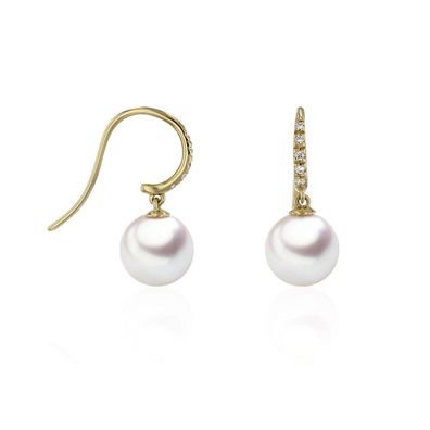 Luna-Pearls - 312.1623 - Ohrhaken - Damen - 750 Gelbgold - Akoya-Zuchtperle 8-8.5mm