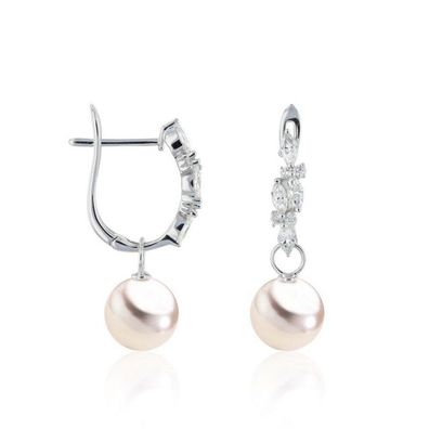 Luna-Pearls - 312.1682 - Creolen - Damen - 750 Weißgold - Akoya-Zuchtperle 8-8.5 mm