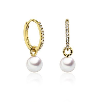 Luna-Pearls - 312.1646 - Creolen - Damen - 750 Gelbgold - Akoya-Zuchtperle 6-6.5mm