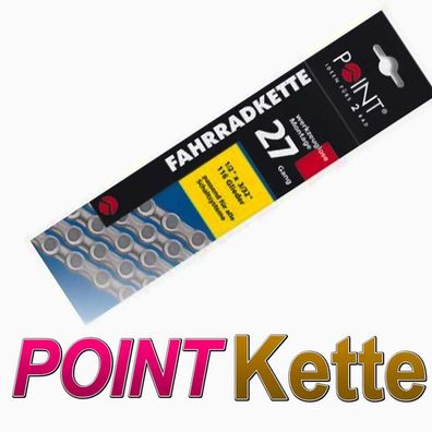 Point Kette 1/2 x 3/32 | 27Gang 116 Glieder Fahrradkette Chain BIKE silber