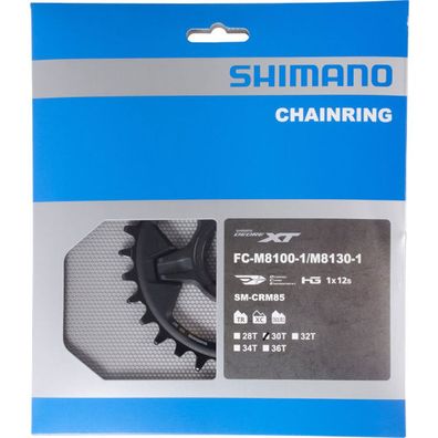 Shimano Kettenblätter DEORE XT FC-M8100 1f. 30Z. Stahl/Carbon Kunststoff/Alu sz