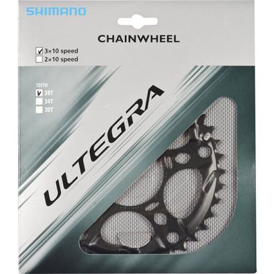 Shimano Kettenblätter Ultegra FC-6703 39 Zähne 130mm Aluminium grau Fahrrad