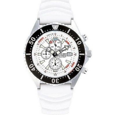 CHRIS BENZ - Taucheruhr-Armbanduhr - Depthmeter Chronograph 300M - CB-C300-W-KBW