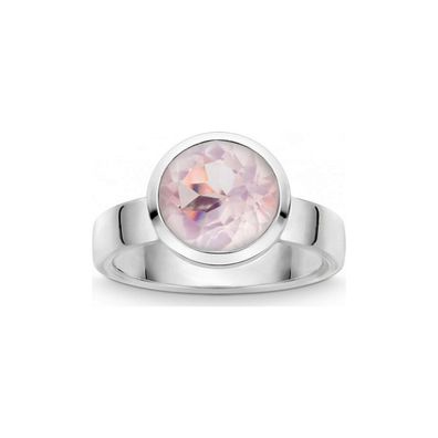 QUINN - Ring - Colors - Silber - Edelstein - Rosa Quarz - Weite 56 - 21803630