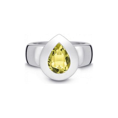 QUINN - Ring - Damen - Silber 925 - Edelstein - Lemonquarz - Weite 56 - 21004648