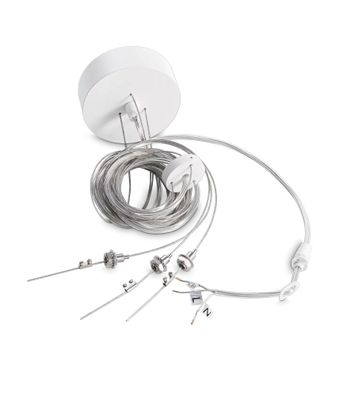 Ideal Lux HALO SP Pendelkit Baldachin Weiß mit Kabel und Seilabhängungen