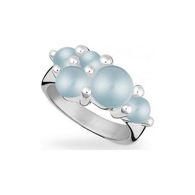 QUINN - Ring - Damen - Silber 925 - Edelstein - Blautopas - Weite 56 - 21256658