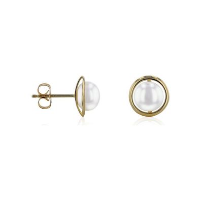 Luna-Pearls - HS1269 - Ohrstecker - 585 Gelbgold - Süßwasser-Perle