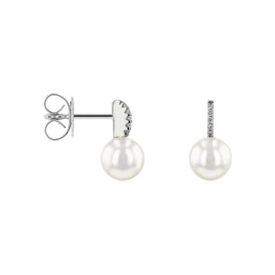 Luna-Pearls - HS1259 - Ohrstecker - 750 Weißgold - Brillant H/SI 0,03 ct