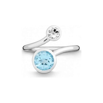 Quinn - 21078758 - Ring - Damen - Colors - Silber 925 - Edelstein - Blautopas