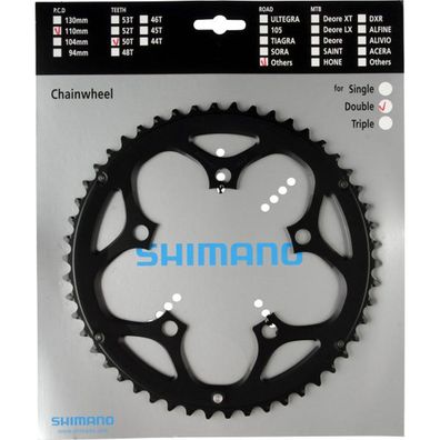 Shimano Kettenblätter SORA FC-R345 50 Zähne 110mm Aluminium schwarz Fahrrad