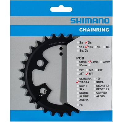 Shimano Kettenblätter TIAGRA FC-4703 30 Zähne MM 74mm Stahl schwarz Fahrrad