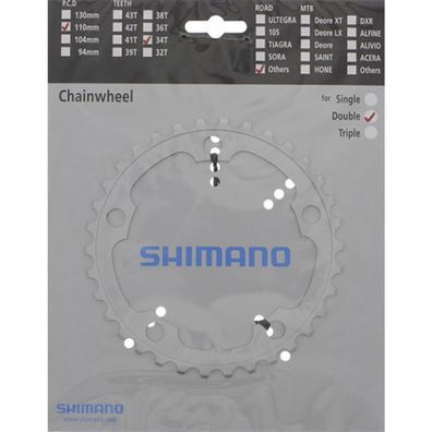 Shimano Kettenblätter Road FC-2350 34 Zähne 110mm Stahl silber Fahrrad