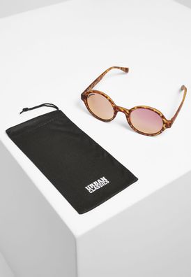 Urban Classics Sonnenbrille Sunglasses Retro Funk UC Brown Leo/Rosé