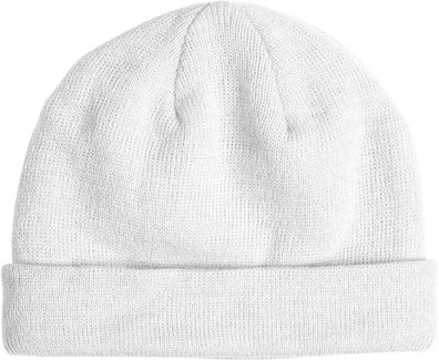 MSTRDS Beanie Short Cuff Knit Beanie White