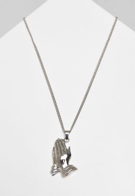 Urban Classics Halskette Pray Hands Necklace Silver