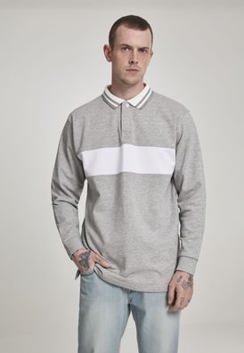 Urban Classics T-Shirt Rugby Panel Shirt Grey/White