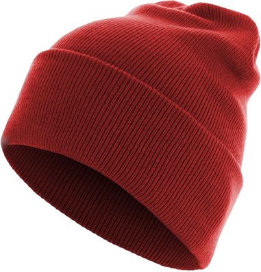 MSTRDS Beanie Beanie Basic Flap Long Version Red