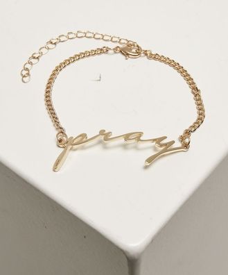 Mister Tee Armreifen Pray Bracelet Gold