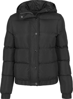 Urban Classics Kinder Jacke Girls Hooded Puffer Jacket Black