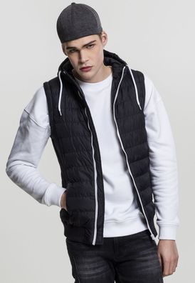 Urban Classics Weste Small Bubble Hooded Vest Black/White