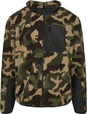 Urban Classics Kinder Jacke Boys Sherpa Jacket Woodcamo