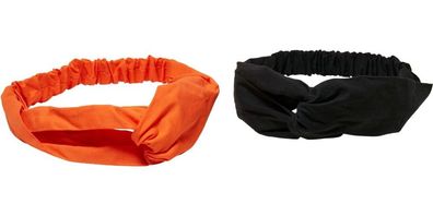 Urban Classics Light Basic Headband 2-Pack Magicmango/Black