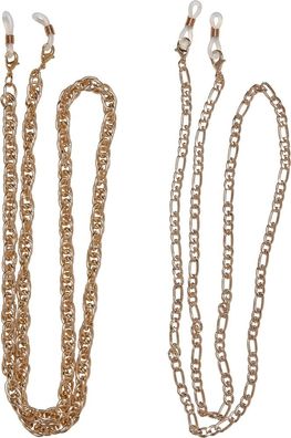 Urban Classics Multifuntional Metalchain 2-Pack Gold