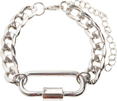 Urban Classics Fastener Bracelet Silver