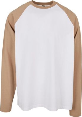 Urban Classics Organic Oversized Raglan Longsleeve White/Unionbeige