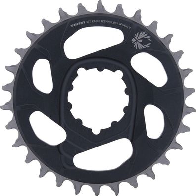 SRAM Kettenblatt X-Sync 2 f. 1x12 Eagle 6mm, 4mm Offset, 30Zähne schwarz