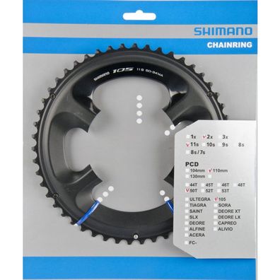 Shimano Kettenblätter 105 FC-5800 50Z. MA 110mm Alu/Glasfaser Kunststoff sz