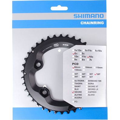 Shimano Kettenblatt Deore FC-M6000-2 38 Ø 96 außen schwarz