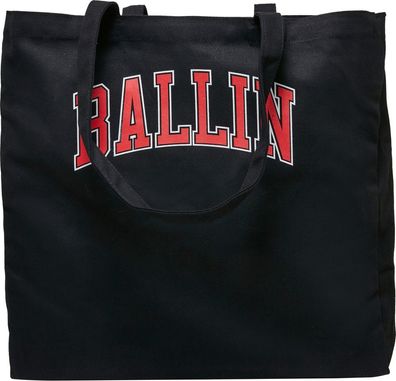 Mister Tee Ballin Oversize Canvas Tote Bag Black