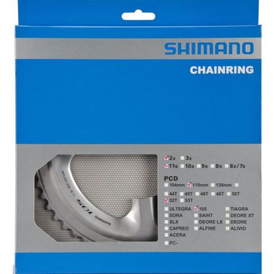 Shimano Kettenblätter 105 FC-5800 52Z. MB 110mm Alu/Glasfaser Kunststoff silber