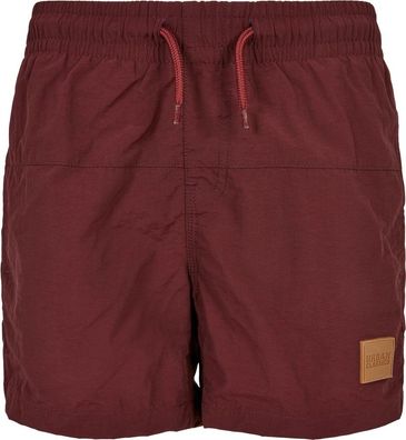 Urban Classics Jungen Boys Block Swim Shorts Cherry