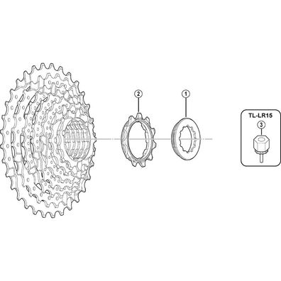 Shimano Ritzel für CS-HG31-8 CS-HG31-8 11Z. 11-32 integrierter Distanzring