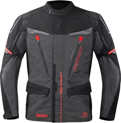 Germot Motorrad Textiljacke Argos Herren Schwarz/Anthrazit/Rot