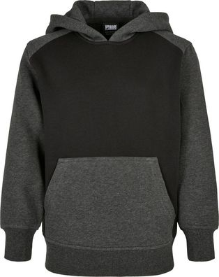 Urban Classics Jungen Boys 2-Tone Fake Raglan Hoody Black/Charcoal