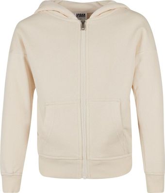 Urban Classics Mädchen Girls Organic Terry Zip Hoody Whitesand