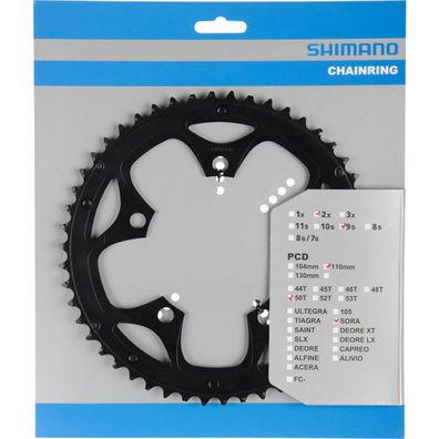 Shimano Kettenblätter SORA FC-3550 50 Zähne f. KSR 110mm Aluminium schwarz