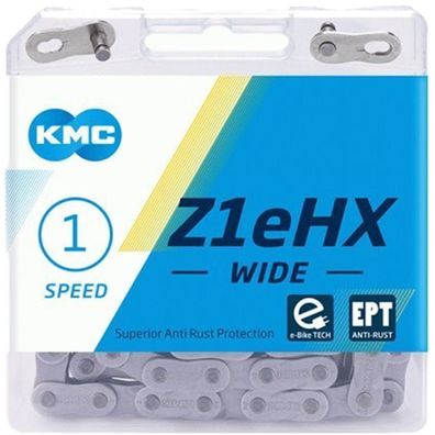 KMC Kette KMC Z1eHX EPT Wide 1-fach 112 Glieder, Karton silber