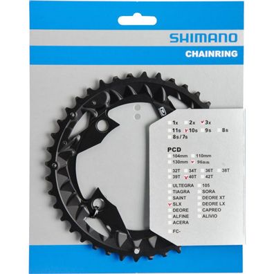 Shimano Kettenblätter SLX FC-M672/FC-M622 40 Zähne AN 96mm Aluminium schwarz