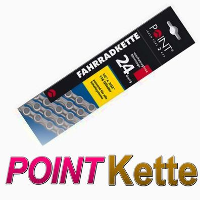 Point Kette 1/2 x 3/32 | 24Gang 116 Glieder Fahrradkette Chain BIKE silber